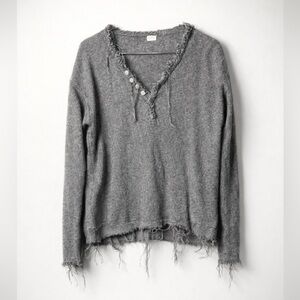 Ajjaya brand - Matix Charcoal V-Neck Men's Top - Unisex